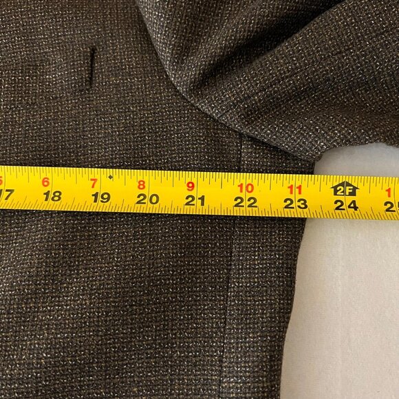 Tallia Uomo For Nordstrom Men's Wool & Silk Blend Brown Blazer Size 44 Regular - Picture 10 of 11